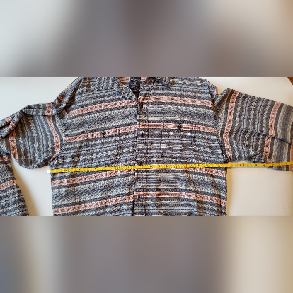 Redhead striped men's flannel medium large